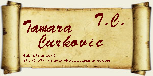 Tamara Ćurković vizit kartica